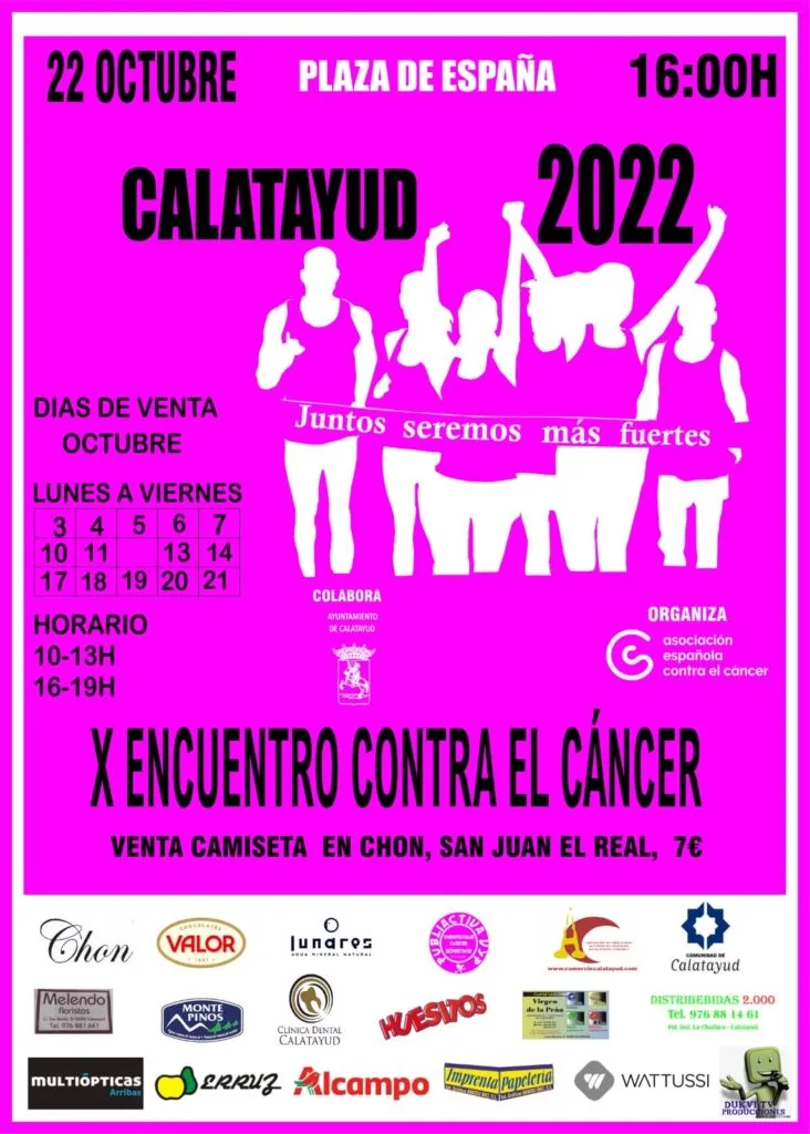 La AECC pone a la venta 3.000 camisetas para el X Encuentro contra el Cáncer de Calatayud 2 E30B6B13 1663 4881 9964 C60B6103E0D6