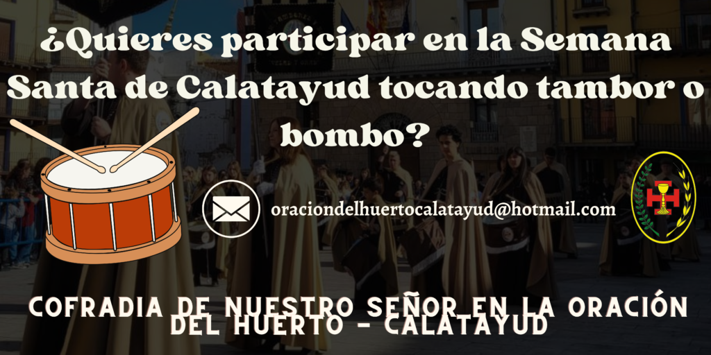 ¿Quieres participar en la Semana Santa de Calatayud tocando tambor o bombo