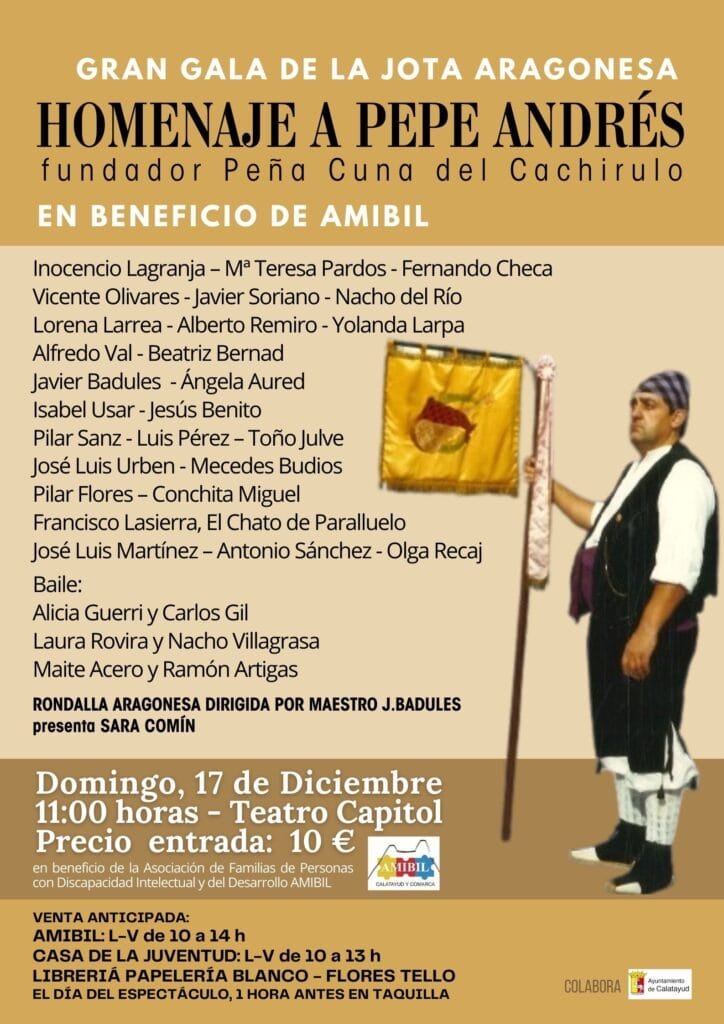 Calatayud rinde homenaje a Pepe Andrés, fundador de la Peña Cuna del Cachirulo con la Gran Gala de la Jota Aragonesa que recaudará fondos para AMIBIL el próximo 17 de diciembre 2 IMG 6293
