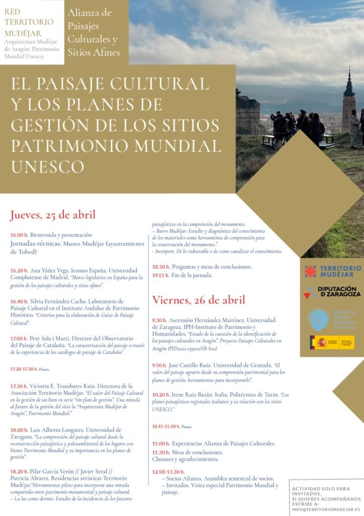 La Alianza de Paisajes Culturales y Lugares Afines del Patrimonio Mundial celebrará su asamblea semestral hoy y mañana en Calatayud, Cervera de la Cañada y Tobed 2 IMG 7785