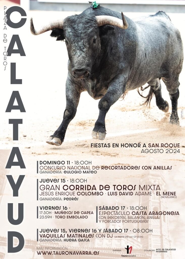 Las taquillas de la Plaza de Toros de Calatayud abrirán esta misma tarde: conoce aquí los horarios para adquirir tus entradas para los festejos taurinos 2 564ea66e 2e4b 4145 91a6 8dfe405d7f54