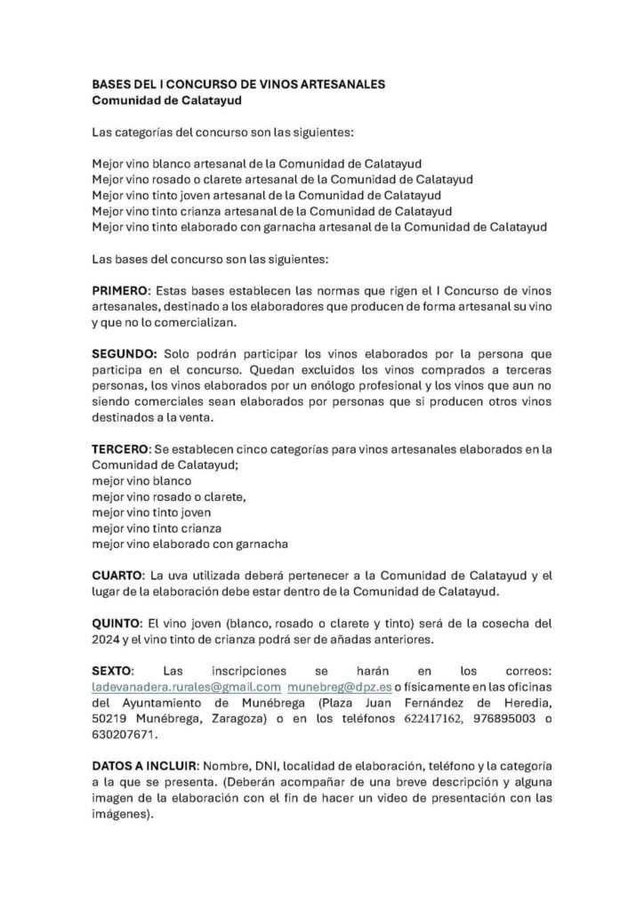 Munébrega lanza el primer concurso de vinos artesanales de la Comunidad de Calatayud destinado a elaboradores que producen su caldo de forma artesanal y que no lo comercializan 2 IMG 0783