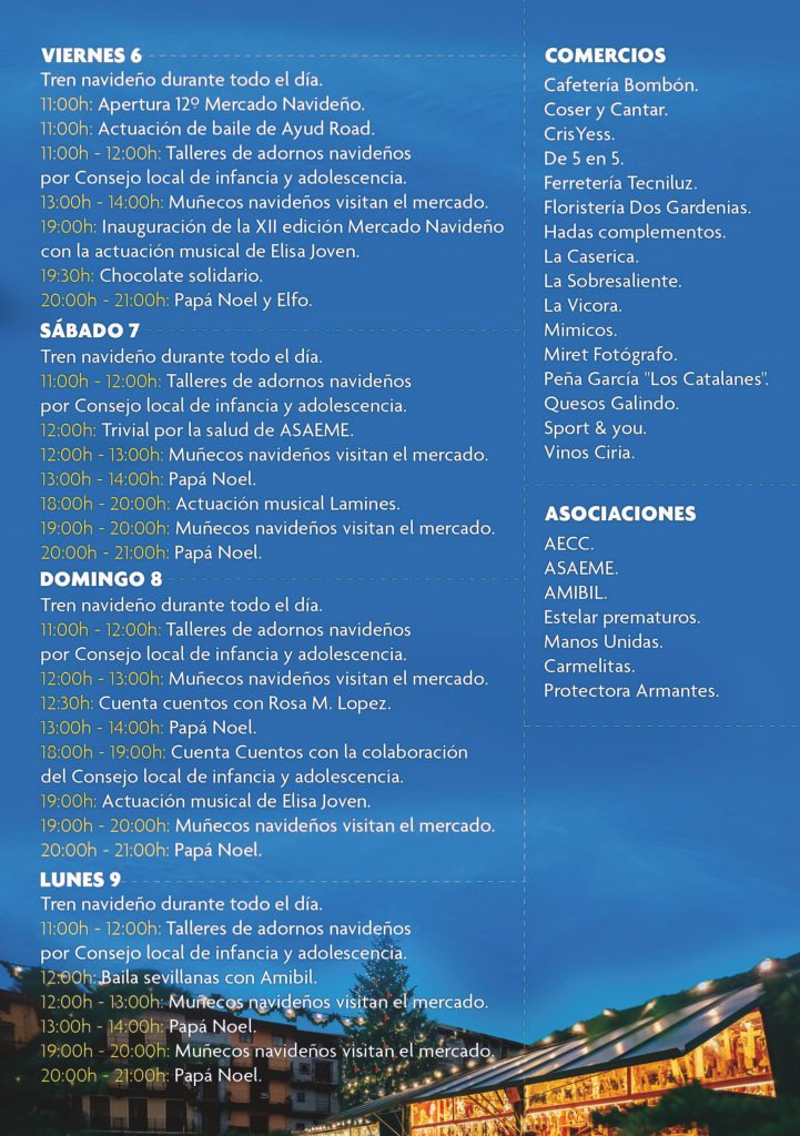 El Mercado Navideño de Calatayud abrirá del 6 al 9 de diciembre con actividades para todos los públicos y con puestos de comercios, asociaciones y atracciones infantiles 2 A5 anverso