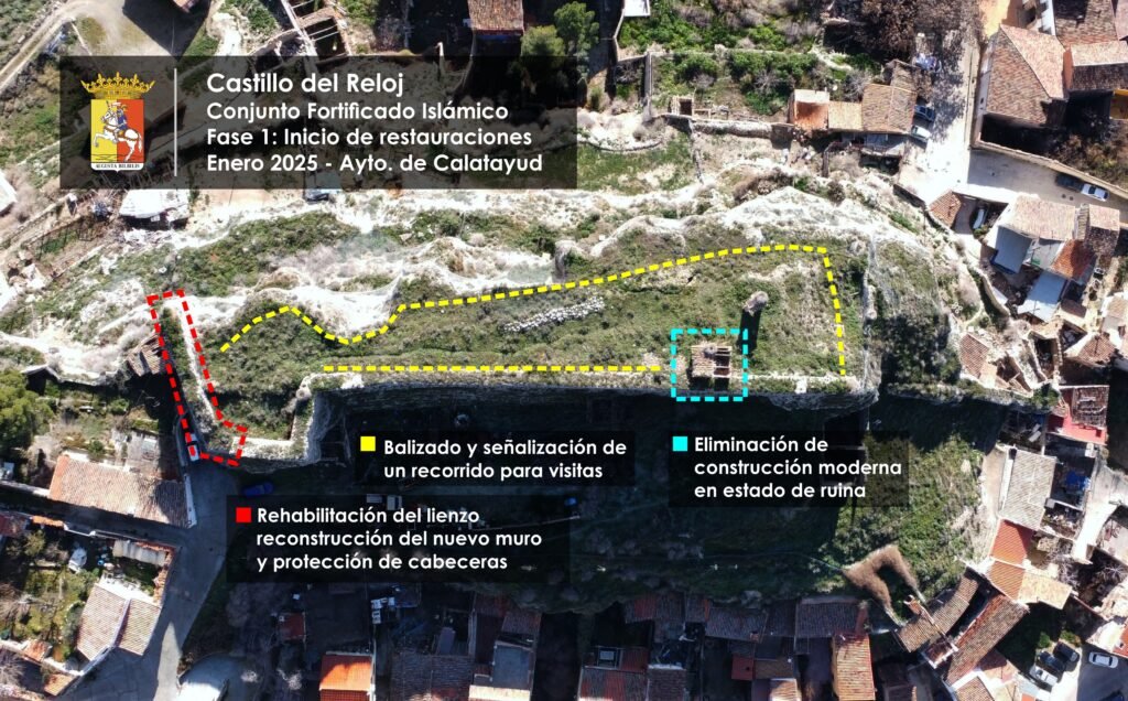 El Ayuntamiento de Calatayud proyecta la restauración del Castillo del Reloj con una inversión de casi 100.000€ del Plan de Bienes Inmuebles de la DPZ 2 infografia