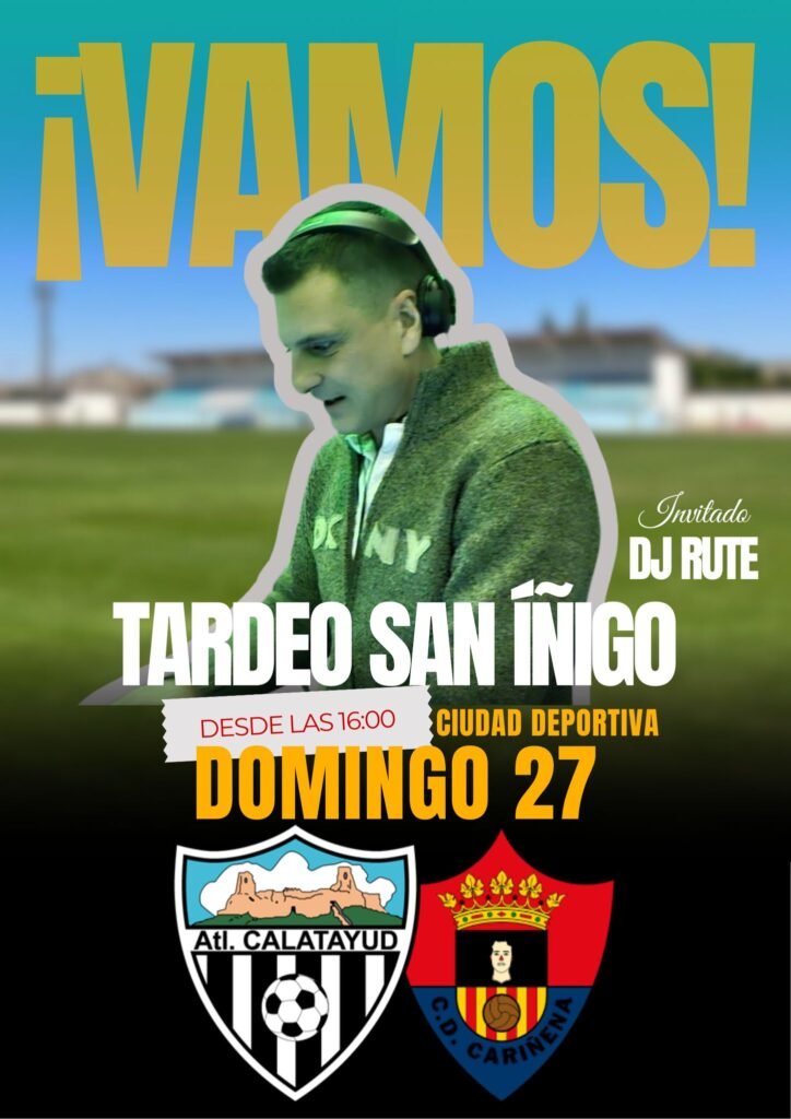 El Atlético Calatayud se enfrenta este domingo al líder, el CD Cariñena: habrá tardeo con DJ a partir de las 16h 2 5895b909 11b3 447a 93d7 6cd596c36de9
