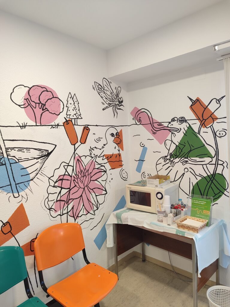 El bachillerato artístico del IES Emilio Jimeno de Calatayud decora la zona de oncología del Hospital Ernest Lluch 3 IMG 20250330 191545