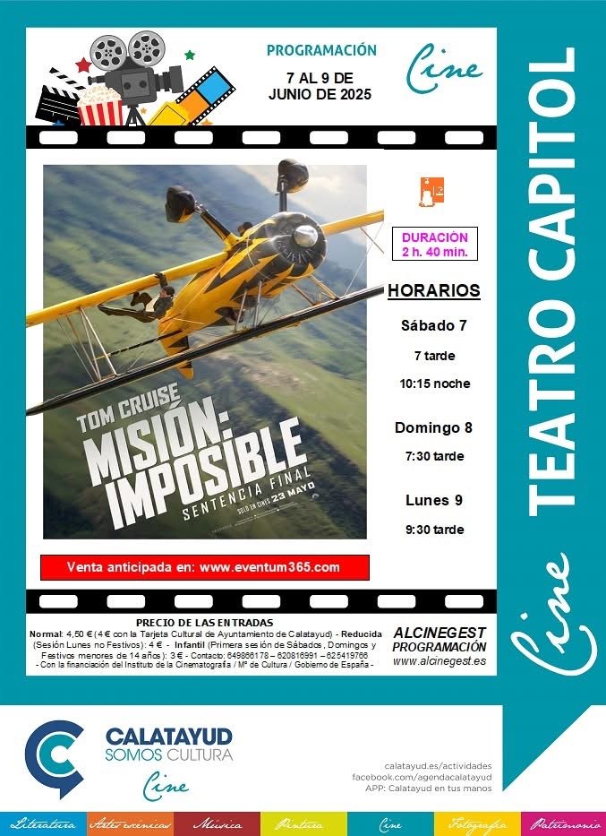 “Misión: imposible: sentencia final”, llega este fin de semana al Cine Capitol de Calatayud: consulta aquí la sinopsis, el tráiler, las sesiones y los precios de las entradas 2 IMG 8437