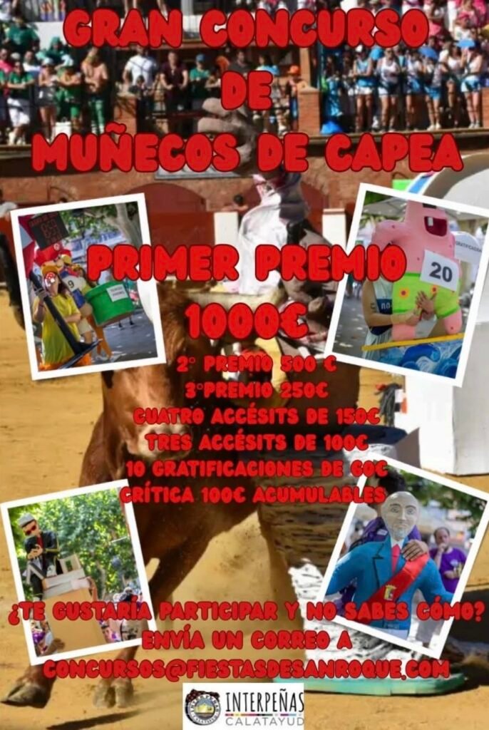 Las Fiestas de San Roque de Calatayud volverán a tener su gran concurso de Muñecos de Capea con un gran premio de 1.000€ 2 IMG 9175
