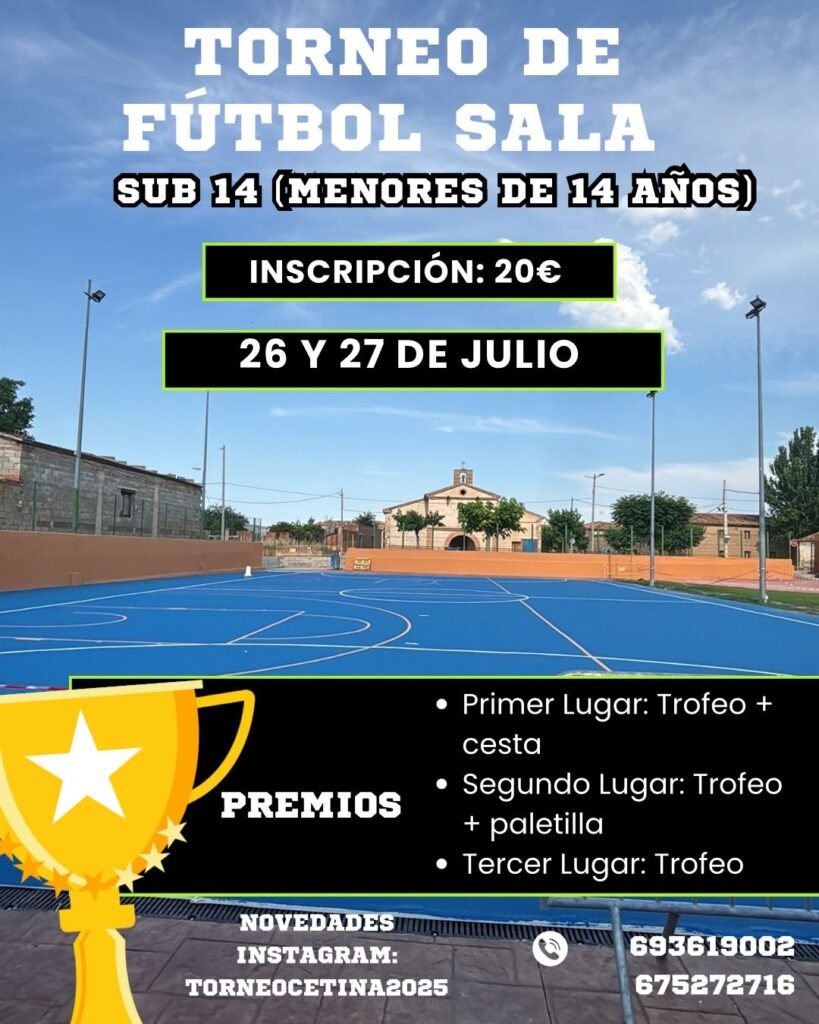 Cetina acogerá del 1 al 3 de agosto la primera edición de su torneo de fútbol sala: las inscripciones ya están abiertas y puedes ganar 1.000€ 2 2986c380 58fe 44bf 8af0 1ddca4103207