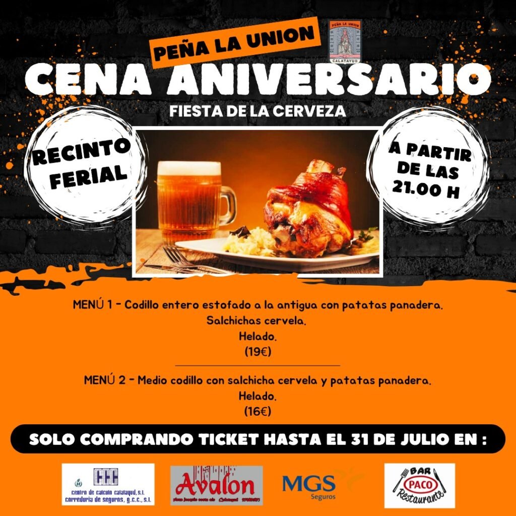 La Peña la Unión de Calatayud se prepara para celebrar sus 65 años de historia con discomóvil en el recinto ferial, cena y torneo de guiñote 2 IMG 20250721 WA0010