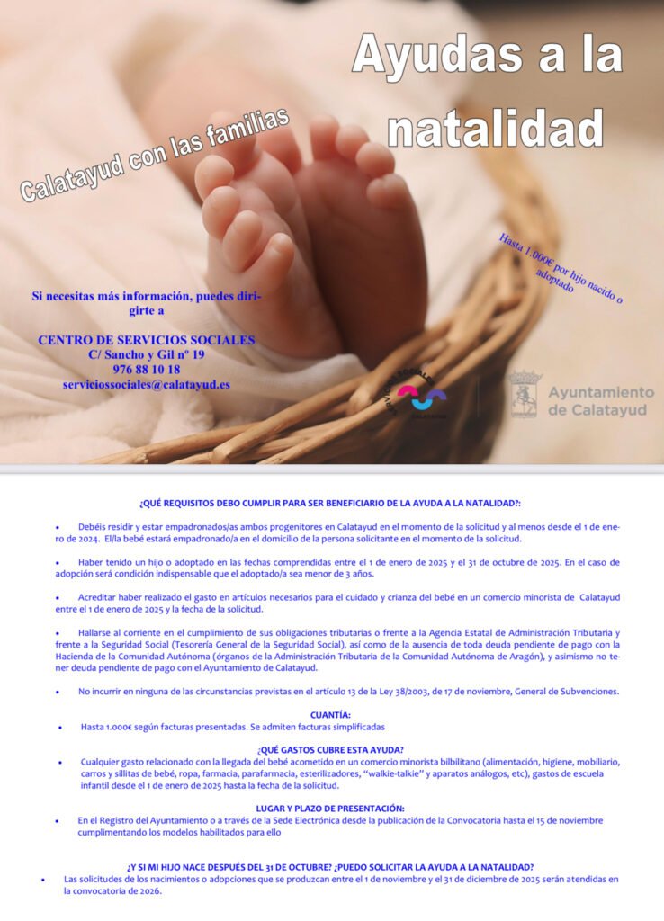 El Ayuntamiento de Calatayud aprueba el “Cheque Bebe”: una ayuda de hasta 1.000€ destinada a familias de niños nacidos o adoptados para gastar en el comercio local minorista 2 IMG 3272