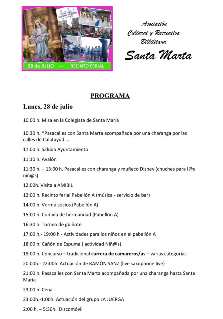 Calatayud celebrará mañana, lunes 28 de julio, la festividad de Santa Marta, patrona de los hosteleros: conoce aquí toda la programación 2 IMG 3485 1