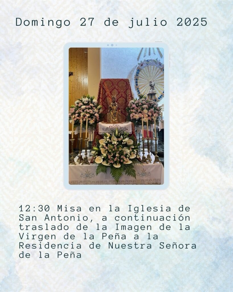 La Virgen de la Peña se trasladará este domingo 27 de julio a la Residencia de las Hermanitas de los Ancianos Desamparados de Calatayud 2 IMG 3548
