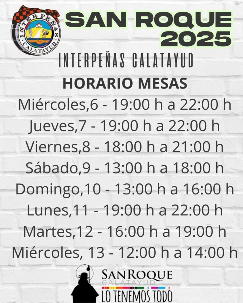 El próximo 6 de agosto comenzarán a instalarse las mesas de las peñas para las fiestas de San Roque de Calatayud: consulta aquí los horarios para hacerte peñista 2 IMG 3680