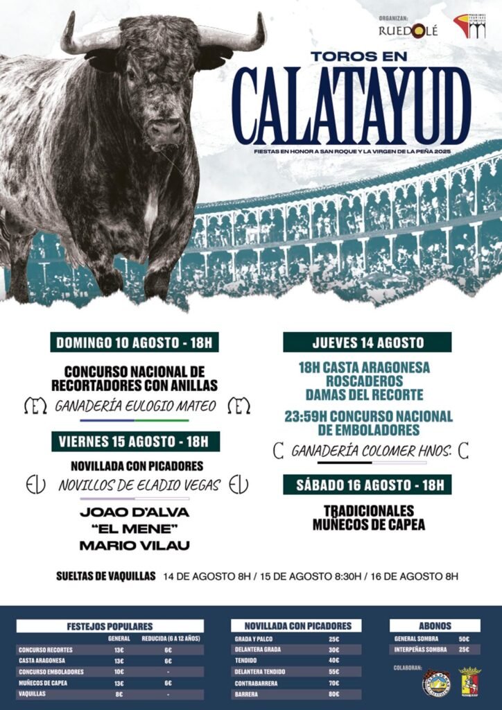 Presentadas las Fiestas de San Roque de Calatayud 2025: conoce aquí las actuaciones y los festejos faurinos, entre otros 10 a90b9b4d 4e58 4793 a6f0 be9f0049bfae