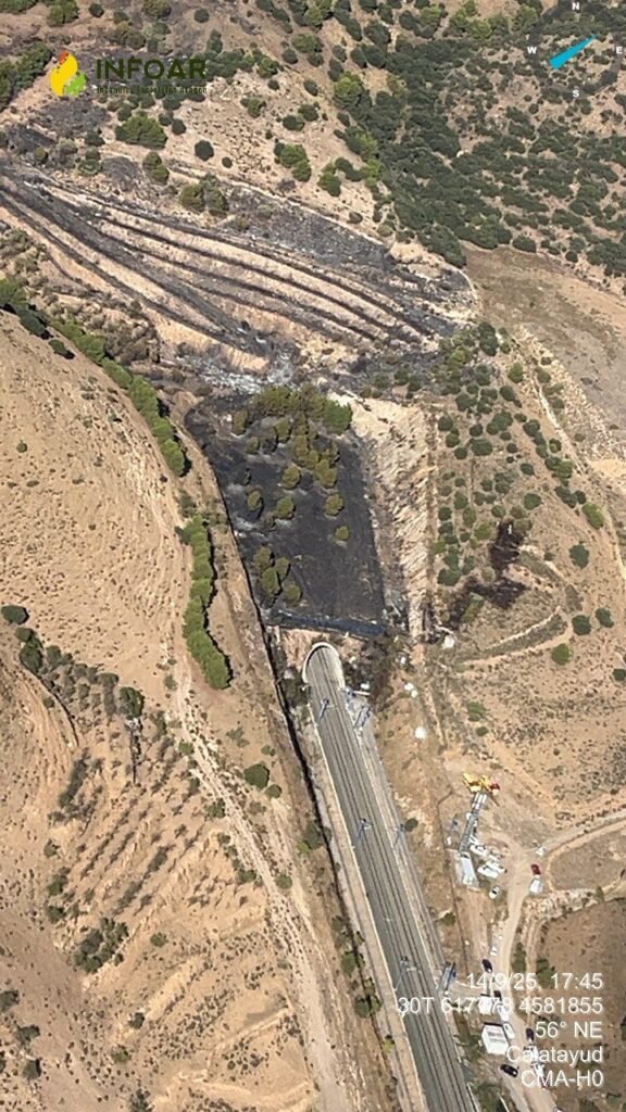 Un incendio forestal en Calatayud obliga a suspender el AVE durante más de una hora: ya está estabilizado 2 IMG 8238