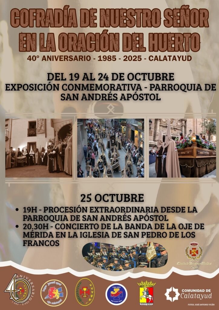 La Cofradía de Nuestro Señor en la Oración del Huerto de la OJE de Calatayud celebra cuatro décadas: exposición, procesión extraordinaria y concierto de la banda de la OJE de Mérida 2 9b97641a 66ce 4d92 8054 cfcbc87baa4e 1