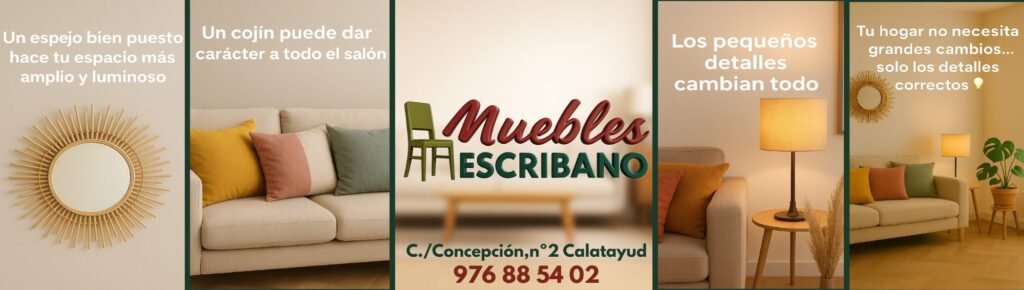 La Cofradía de Nuestro Señor en la Oración del Huerto de la OJE de Calatayud celebra cuatro décadas: exposición, procesión extraordinaria y concierto de la banda de la OJE de Mérida 2 MUEBLES ESCRIBANO BANNER DIGITAL 1