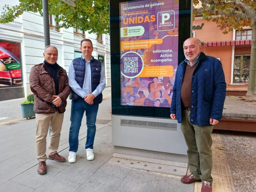“Aparca la violencia”, una campaña de la empresa Telpark y el Ayuntamiento de Calatayud en los parquímetros bilbilitanos 2 APARCALA VIOLENCIA 1