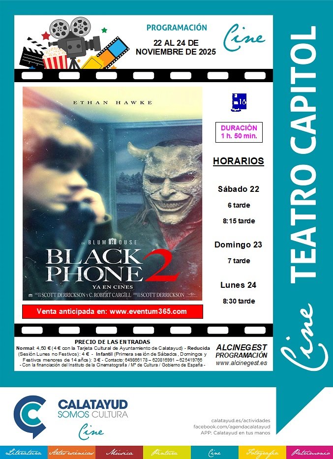 PROGRAMA CINE CAPITOL 22 24 NOVIEMBRE 2025