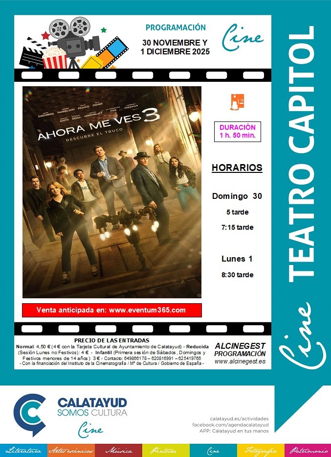 PROGRAMA CINE CAPITOL 30 NOV 1 DIC 2025