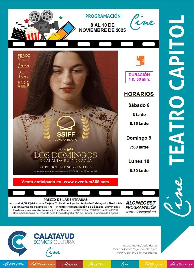 PROGRAMA CINE CAPITOL 8 10 NOVIEMBRE 2025