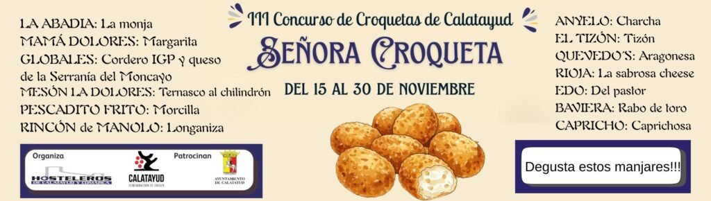 El PSOE de Calatayud rinde homenaje a Ernest Lluch en el 25 aniversario de su asesinato a manos de ETA 1 banner croqueta del 15 al 30 noviebre 7