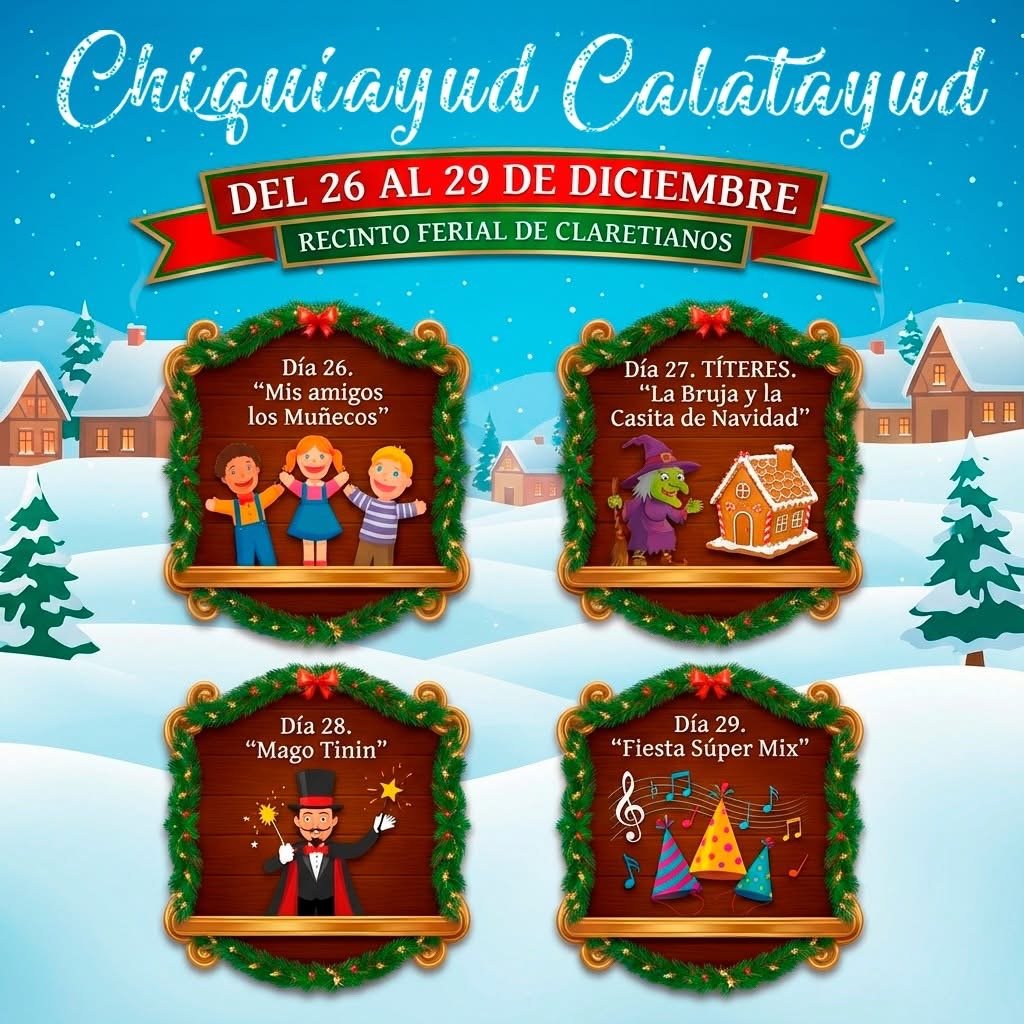La Feria Infantil y Juvenil “Chiquiayud” vuelve un año más al Recinto Ferial de Calatayud: abrirá hoy sus puertas hasta el próximo lunes 29 de diciembre 2 IMG 0629