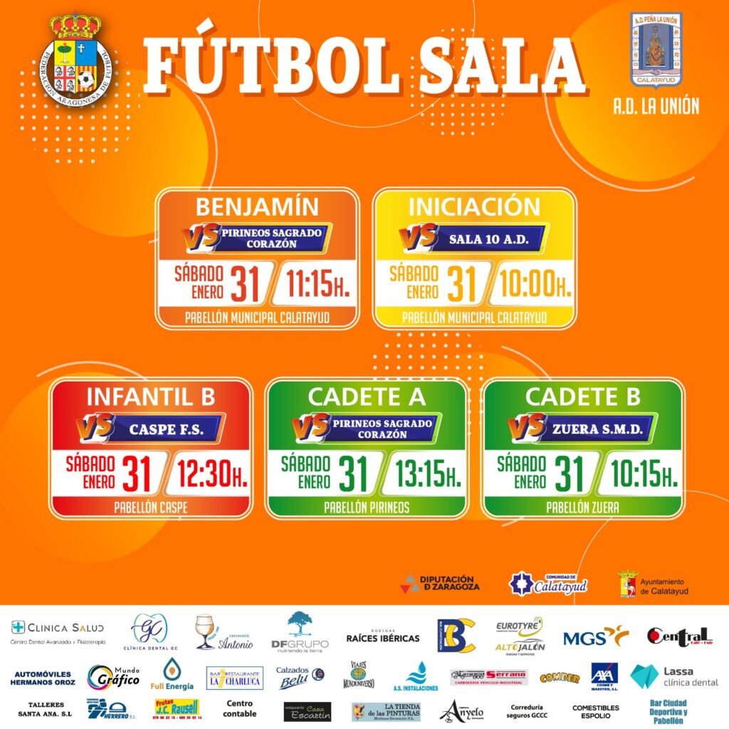 Agenda de la AD Peña la Unión para este fin de semana: el tercera visita a El Burgo FS el domingo 1 de febrero a las 13h 2 3e2e0fca 5040 4827 8675 134e3e454df5