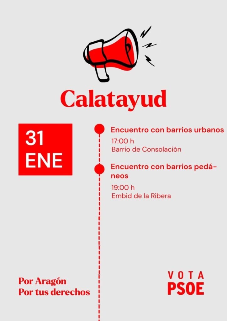 El PSOE de Calatayud intensifica su agenda electoral desde hoy con encuentros ciudadanos y presencia en los barrios 2 8c5daa12 cbf1 4893 98e7 9e0bb7718c4b