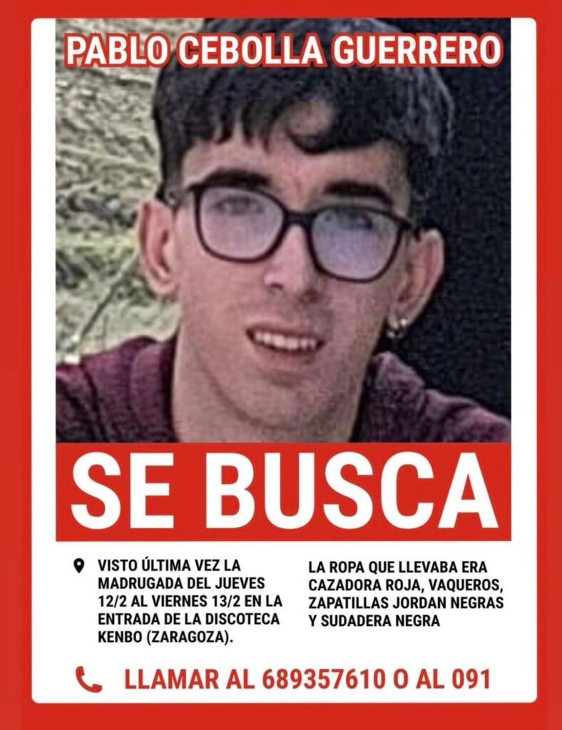 Unidades aereas y guías caninos de la Policía Nacional, y buzos de los Bomberos del Ayuntamiento de Zaragoza intensifican la búsqueda de Pablo Cebolla, el alhameño desaparecido desde el pasado viernes en la capital aragonesa 2 89370134 e758 439e aa32 b6156e79510f