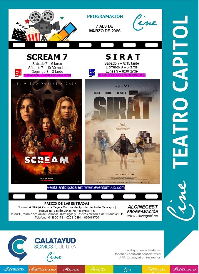 PROGRAMA CINE CAPITOL 7 9 MARZO 2026