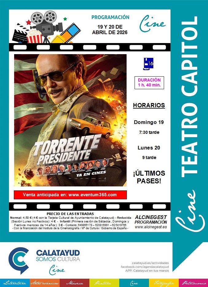“Torrente Presidente” vuelve por tercera semana al Cine Capitol de Calatayud: consulta aquí la sinopsis, el tráiler, las dos últimas sesiones y el precio de las entradas 2 IMG 9775