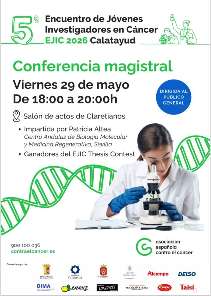 El Encuentro de Jóvenes Investigadores contra el Cáncer que se celebra en Calatayud del 28 al 30 de mayo llega a su quinta edición 4 3ced4770 a62d 4411 ab3b e5d9361b879c