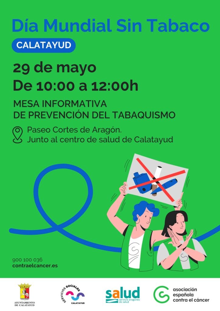 Calatayud se suma al Día Mundial sin Tabaco con acciones de los Servicios Sociales Municipales y la AECC 2 IMG 2549