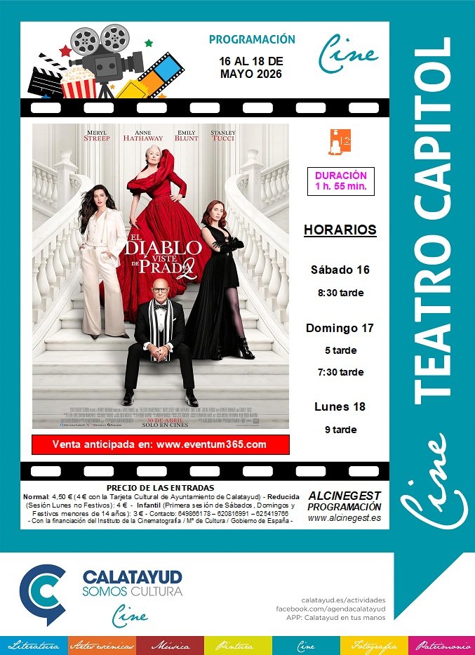 PROGRAMA CINE CAPITOL 16 18 DE MAYO DE 2026
