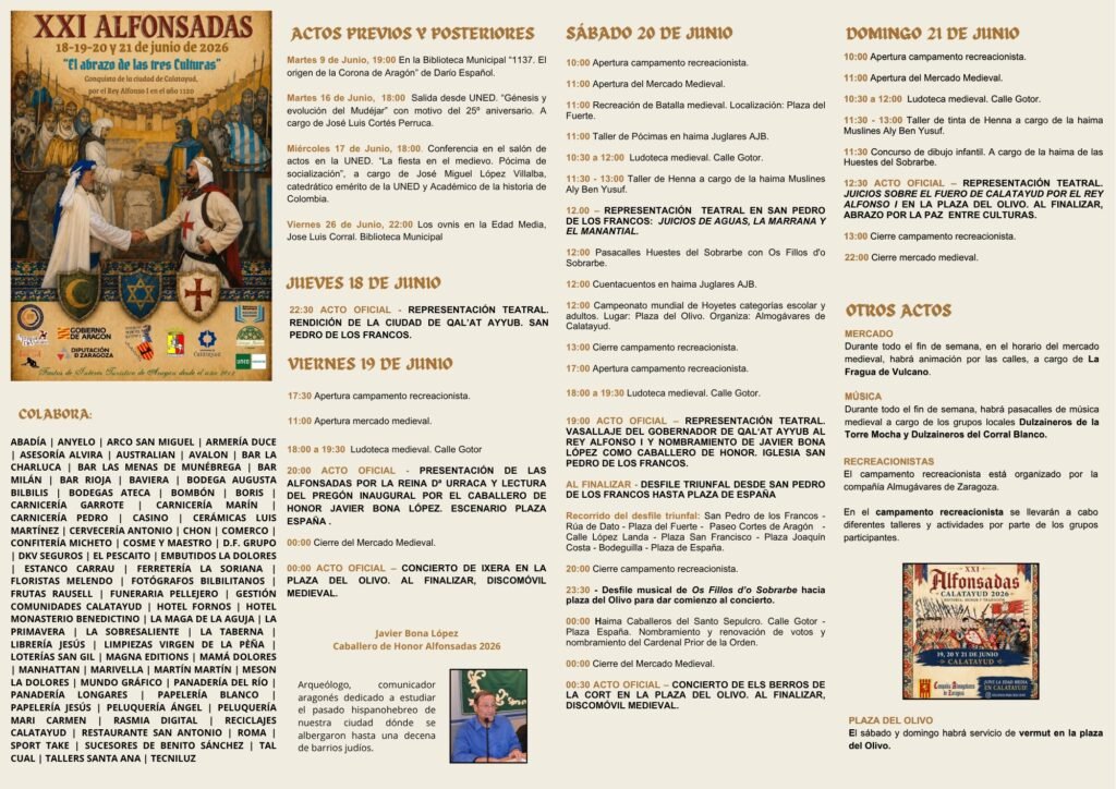 Calatayud se prepara para regresar al siglo XII: Las Alfonsadas reviven el próximo fin de semana la convivencia de las Tres Culturas y la reconquista de la ciudad por parte del Rey Alfonso I 3 bb970c5e 99e1 47d9 94af 9fb32305c5b8