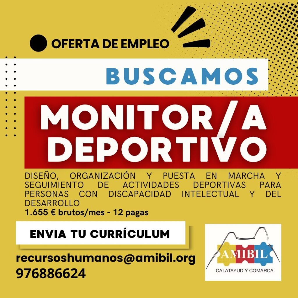 OFERTA DE EMPLEO - AMIBIL amplía su equipo multidisciplinar en Calatayud para potenciar la atención a la discapacidad en el medio rural 4 836c860f 85db 44fa 9576 2abe7723b29f 1