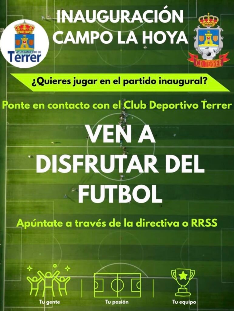 Terrer celebrará el próximo 1 de agosto la esperada inauguración del Campo de Fútbol Municipal “La Hoya” con una jornada festiva y deportiva 2 IMG 6959
