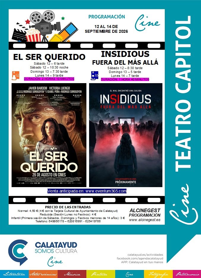 PROGRAMA CINE CAPITOL 12 14 SEPTIEMBRE 2026