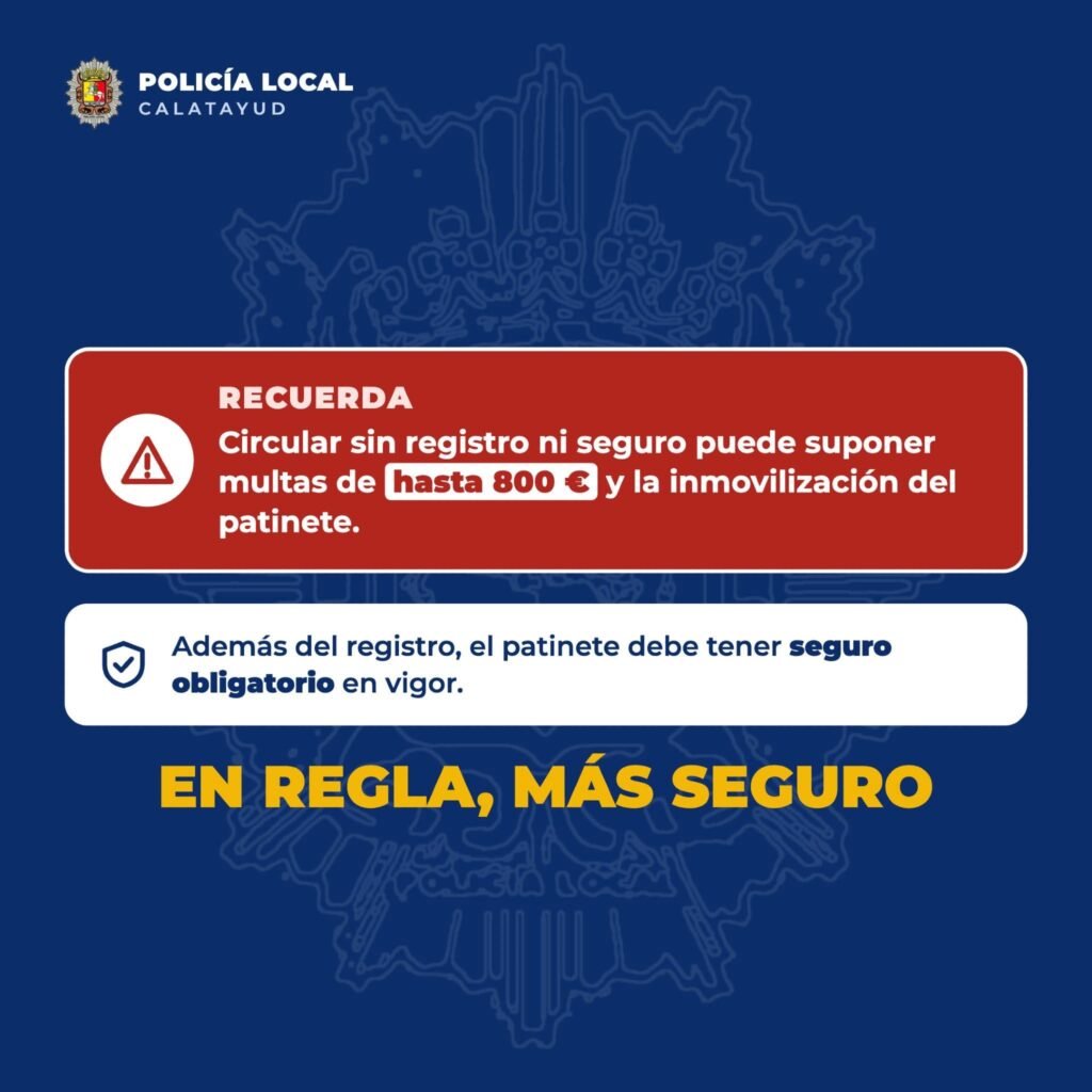 La Policía Local de Calatayud publica una guía informativa sobre el registro obligatorio de los patinetes eléctricos ante la DGT 5 IMG 4050